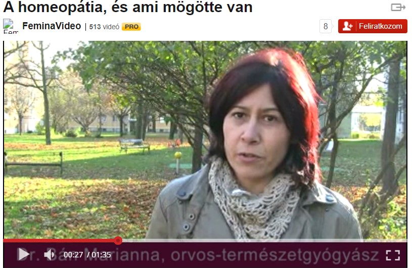 Dr Bán Marianna antropozófus orvos, A homeopátia és ami mögötte van. Femisa vodeo